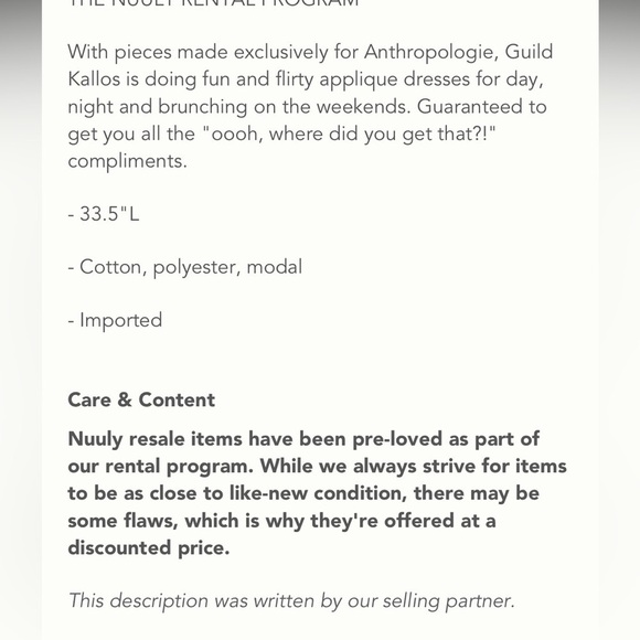 ANTHROPOLOGIE nwt guild kallos flower appliqué shift mini dress Sz 12 SOLD OUT - Picture 11 of 11